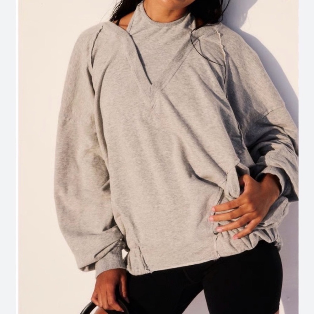 Free People Tryouts Pullover grey NwT med - Picture 4 of 8